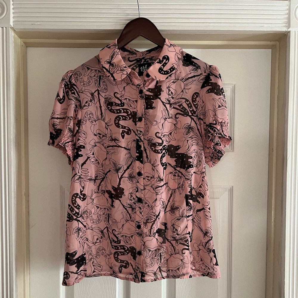 Hell Bunny Fiona Mystic Blouse - Picture 6 of 13